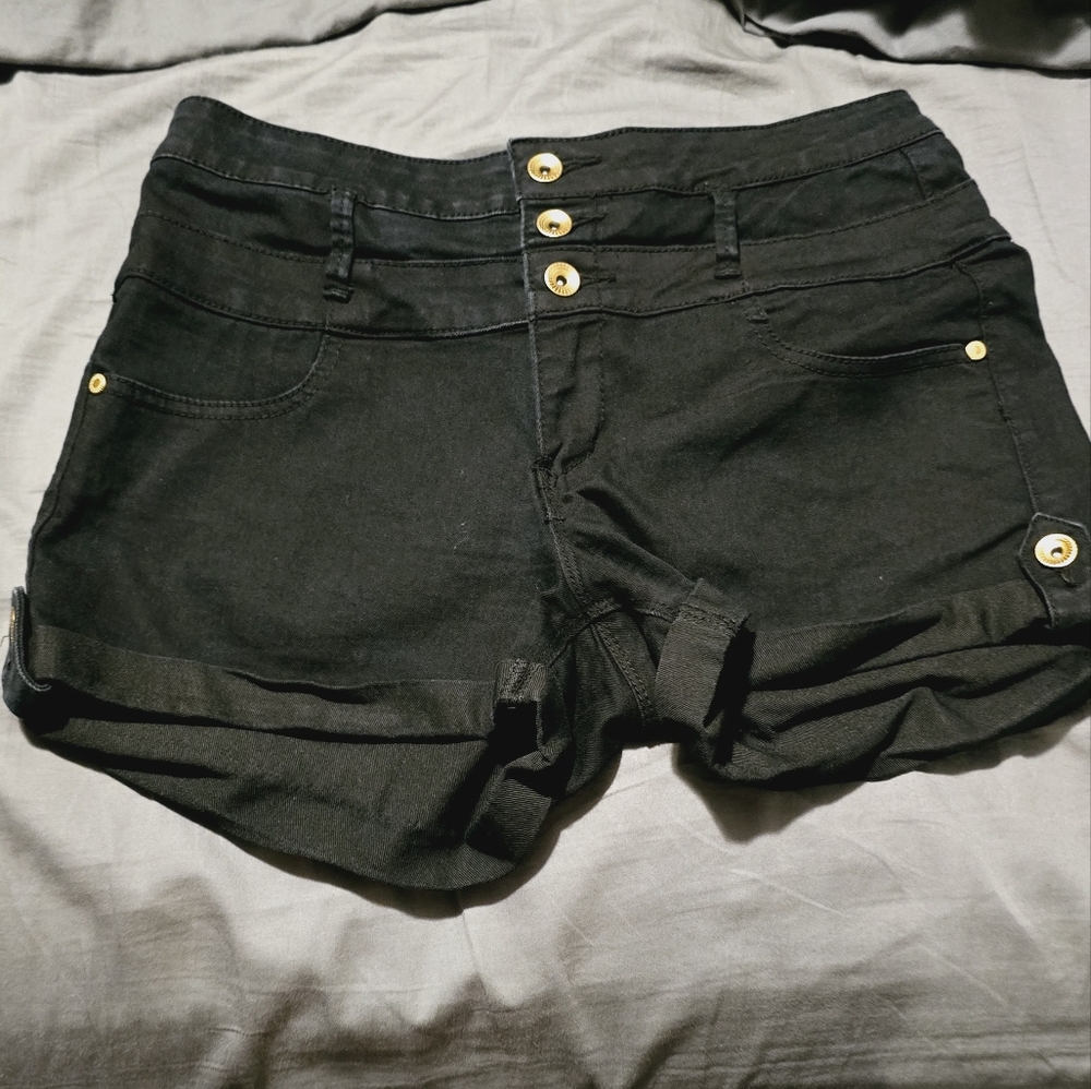 Womens Refuge size 10 black high waisted shorts